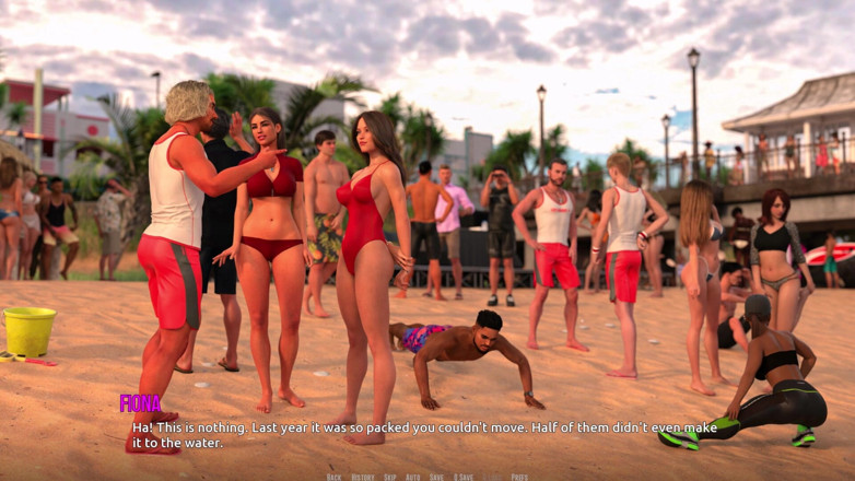 3D Cartoon Porn: Dominos Beach 17: Emily &amp; John's Beach Mouth-to-mouth Practice