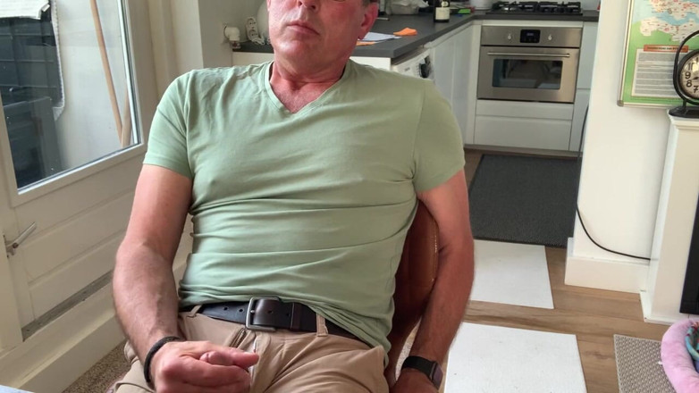 TJenner: Jerking off by the Kitchen. Intense Orgasm