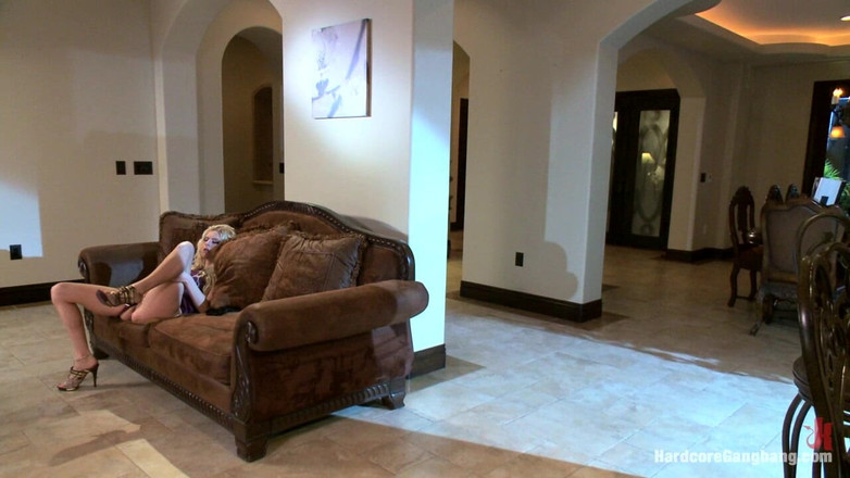 Hardcore Gangbang by Kink: Rich blonde cunt fantasizes about getting what she deserves