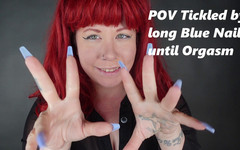 Deanna deadly: POV cócegas por long sharp blue nails até o orgasmo...