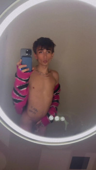 Femboy in Coffee Shop Public Bathroom