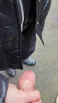 Dick Flash - I Pull Out My Cock in Front of a Hot Girl Bet... Public Street and She Helps Me Cum - Real Very Risky