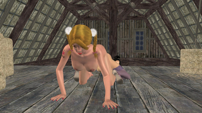 RenderLust: 3D Animated Lesbian Heat: Busty MILF Pussy-rubs &amp; Double-dildo Anal Pounds...