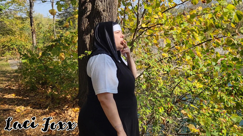 Foxx Denn Studio: Smoking Pregnant Nun