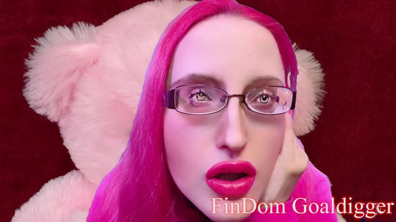 FinDom Goaldigger: Fuckable pink plush toy transformation