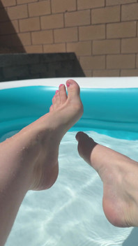 Solo Foot Play in Pool