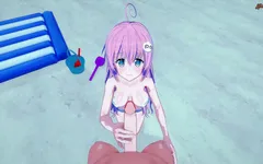 POV fucking Lala on the beach and cumming inside her. To Love Ru Hentai.