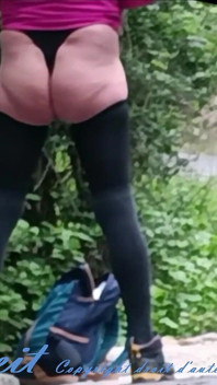 Transvestite on a Hike Shows off in the Drme