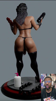 Thicc Beautiful BDSM Ebony Transgender Model with Her Sex Toys Is Perfect for Your Setup