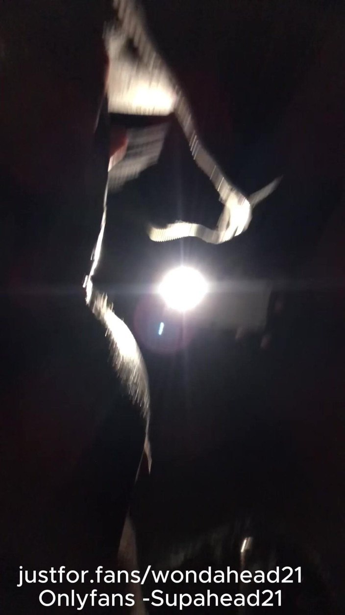 Wondahead21: BBC Worship at Night: Risky Public Blowjob &amp; Throat Fuck