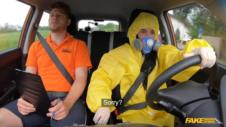 Fake Driving School: Take off My Hazmat Suit and Fuck Me