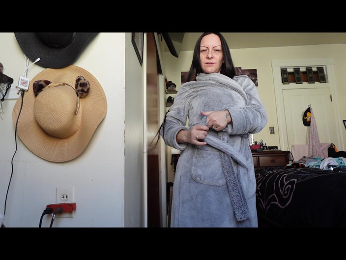 Raven Willow: Fuzzy Robe Tease