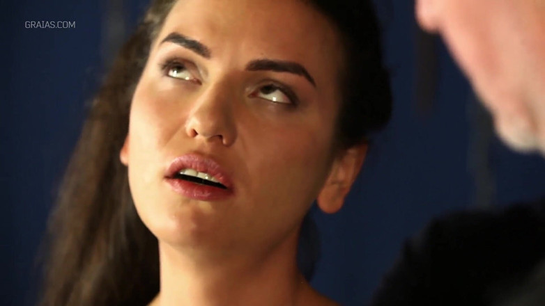 Graias Studio: Making the shy lingerie model suck cock - part 1