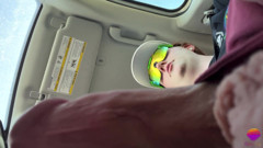 Transgirl Jacks off While Driving