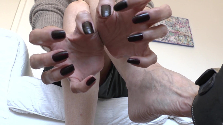 Lady Victoria Valente: Dark Fingernails and Shiny Legs Part 2, Lady Victoria Valente