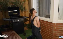 Finn Harding Is by the Grill When He Spies His Sexy Neighbor Cristiano Through the Window