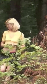 Blonde teen bitch sucks cock dry