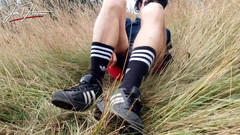Jon Arteen: Asian Gay Twink Have Fun Outdoor with a Plug in...