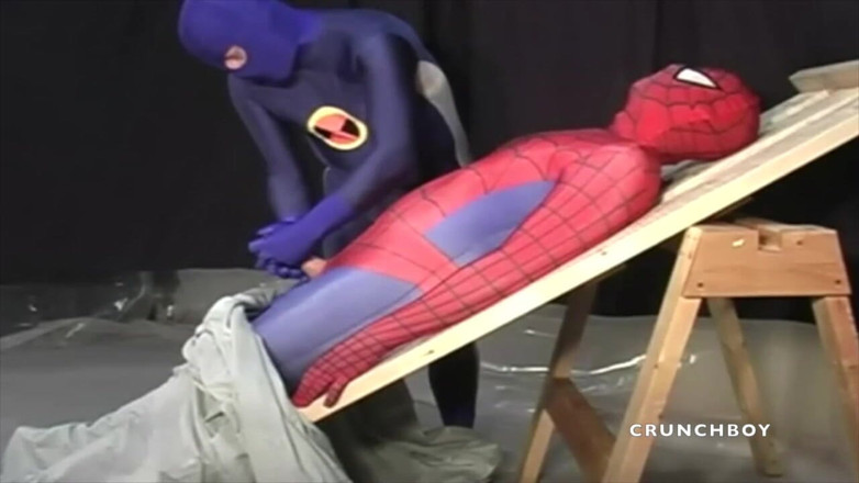 Crunch Boy: fetish sex with super hero clothes