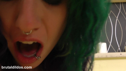 Rough Dildos: Proxy Paige fills her hole with giant dildos