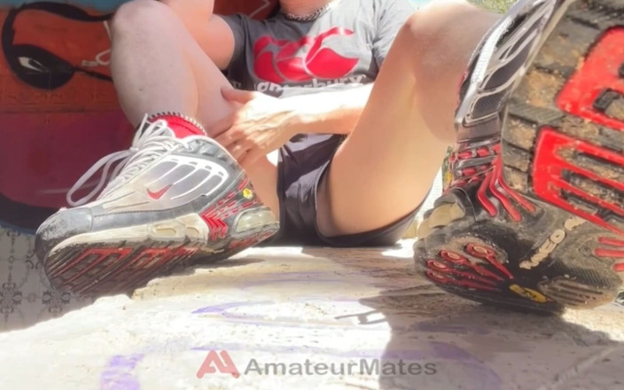 AmateurMates: Bored Smooth Pale Boy in Sneakers