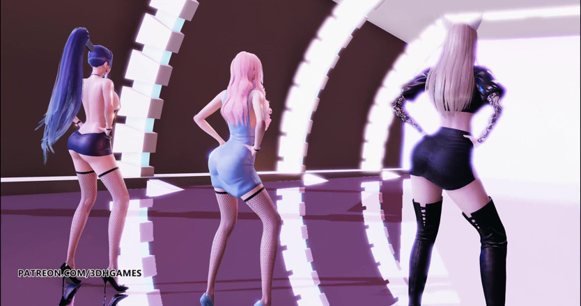 3D-Hentai Games: 스텔라 - 비브라토 아리 세라핀 카이사 스트립쇼 kda 리그 전설 핫한 kpop 댄스 에로틱 4K 60FPS