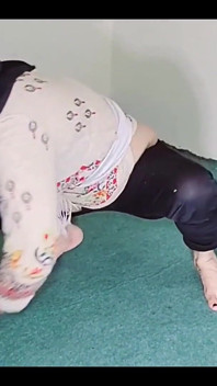 Big Ass Amateur Indian Muslim Maid Showing Big Ass Through Black Transparent Pajama While Cleaning Room in Clear Hindi Audio