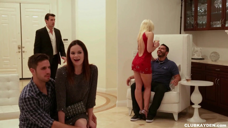 Kayden Kross: Kayden Kross and Mischa Cross make out in the bedroom...