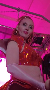 Mistress Eva Latex Fetish Domina Femdom Goddess Gold Boots Big Ass BDSM Solo