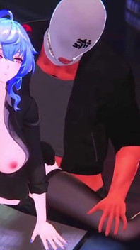 Genshin Impact - Ganyu Late Night Office Pleasure - Animacje Hentai 3D