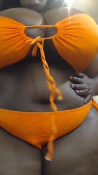 Curvacious Black BBW Showing off in a Sexy Lingerie
