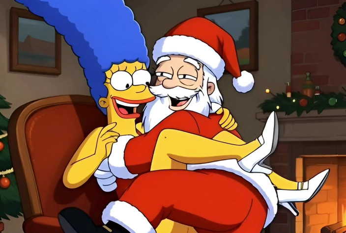 Octopussy Lovers Club: Santa Claus šuká vdanou ženu v domácnosti Marge Simpson na Štědrý den