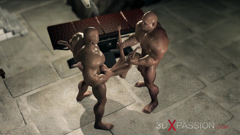 3dxpassion: 年轻的困惑书呆子学生妹在黑暗地牢中被残酷的大怪物狠操