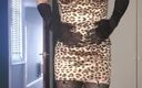Jessica XD: Nova curva de estampa de leopardo abraçando vestido de cetim,...