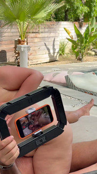 POV - Behind the Scene com peitos gordos de Santana Ayo