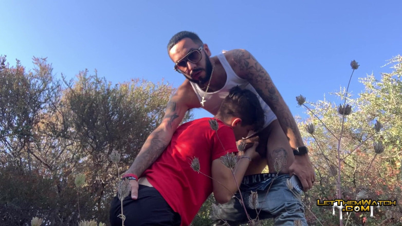 Let them watch: Tiny Blue Eyed Twink Fucked Sexy Gay Tatted Latino Juven...