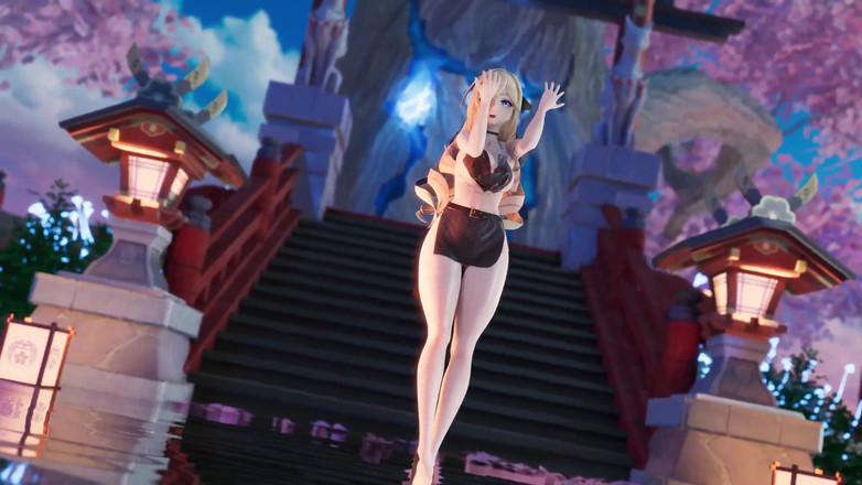 MikuMotion: Scuotilo grandi tette dondolo, figa esposta