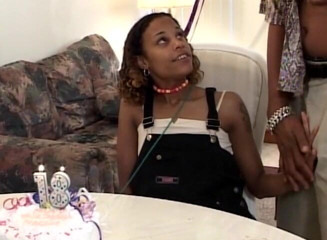 Black Jass: Lovely nubian teen got a special present for her birthday