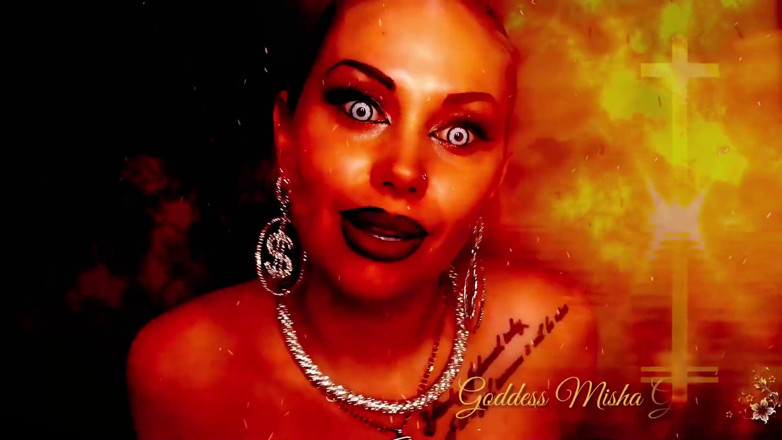 Goddess Misha Goldy: ASMR anti-religioasă fascinantă! Dă-ți sufletul și corpul diavolului!