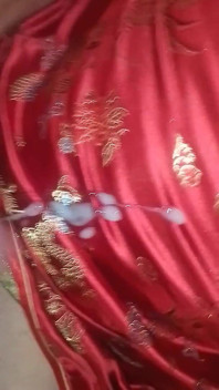 Lars Damberger Masturbating in a Red Asia Satin Cheongsam