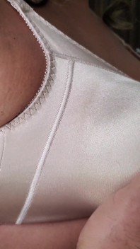 Dd Vintage 90s 80s Bra, Satin, Nylon, Nude, No Wired