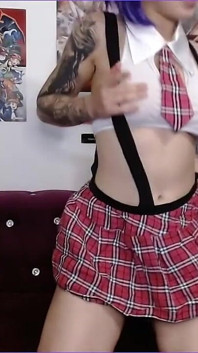 Student Egirl Plays with Her Dildo