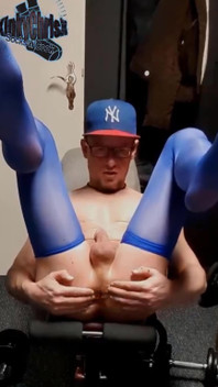 Kinkychrisx - Blue Stockings and Big Toy