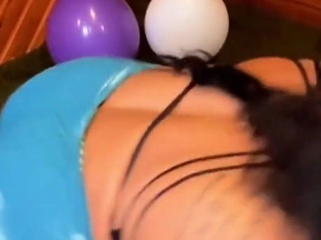 Muscle Girl Balloon Pop #1 (Gymnast Alexia)