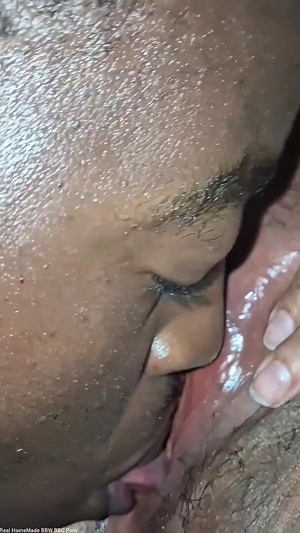 Intense Moaning Body Shaking Orgasms Hubby Pussy Tongue Fuck (Real homemade BBW BBC porn)