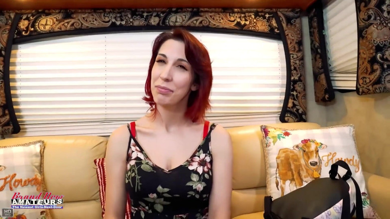 Brand New Amateurs: Fiery Redhead Scarlett Foxx Big Tits Deep BJ to Hard...