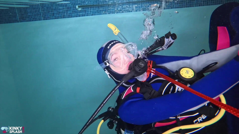 UKCuteGirl Lucy Lauren: Underwater Bondage in Scuba Tied Tight &amp; Dragged Through Water