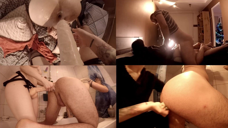 DPeggingD: 4 Video Seks Pegging di 1