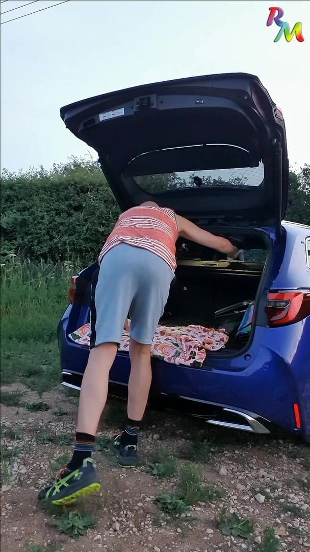 RainbowAdventures: Got Horny, Stopped Car, Naked Walk, Wank at Rear of...