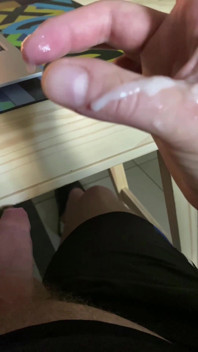 Just Came... Warm, Sticky Cum on My Fingers. I Love Playing with It